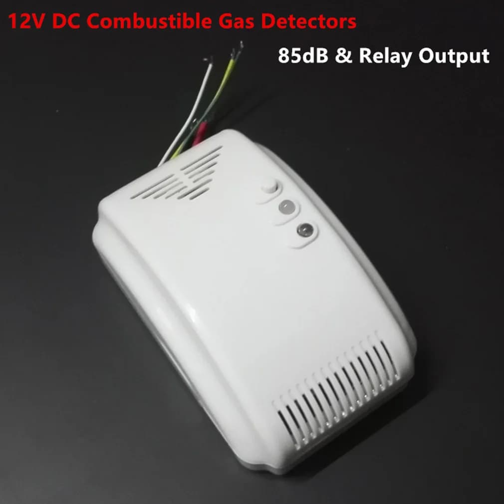 12V Gas Detector Alarm Propane Butane LPG Natural Motor Sensor Home Camper Natural Gas Liquefied Gas LPG LNG Leakage Alarm Detec
