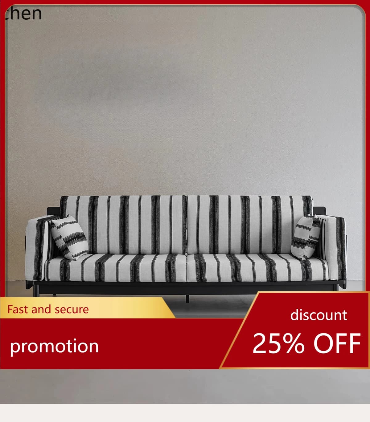 ZML Solid Wood Fabric Sofa Vintage Living Room Three-Seater Straight Sofa with Removable and Washable Cover