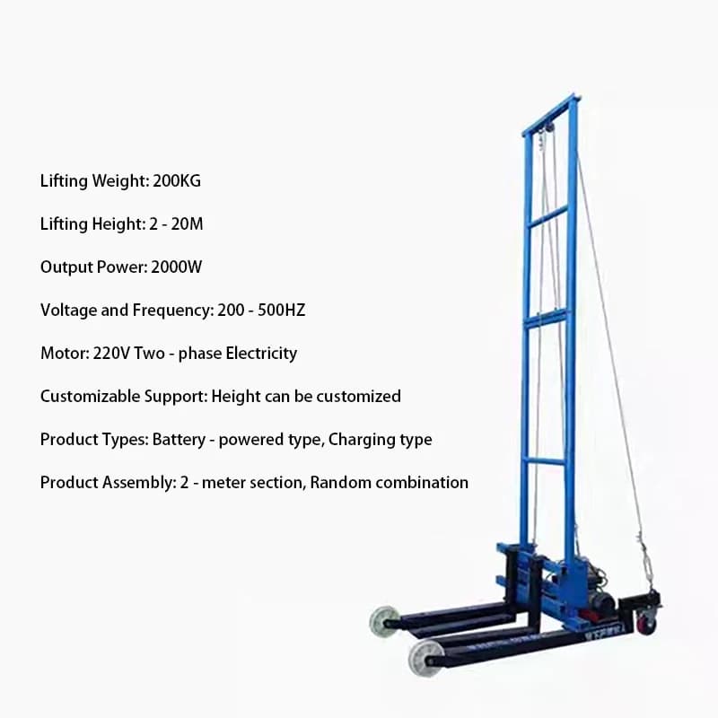 4M Folding Mobile Stacker Manual Forklift Hydraulic Transporter Lifting Platform Truck Loading and Unloading Household