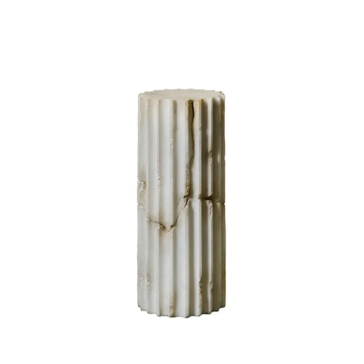 wabi-sabi wind imitation jade base floor ornament high-end art retro Roman pillar