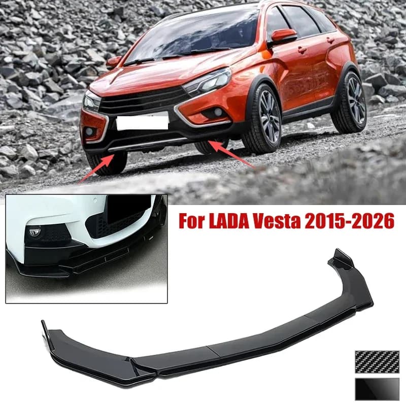 5pcs Front Bumper Shovel For LADA Vesta 2015-2026 Spoiler Front Bumper Deflector Anti Scratch Protection Device Accessories