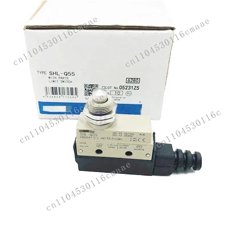 Enclosed Limit Switch SHL-Q55 with Panel Mount Plunger for Industrial Safety and Position Detection