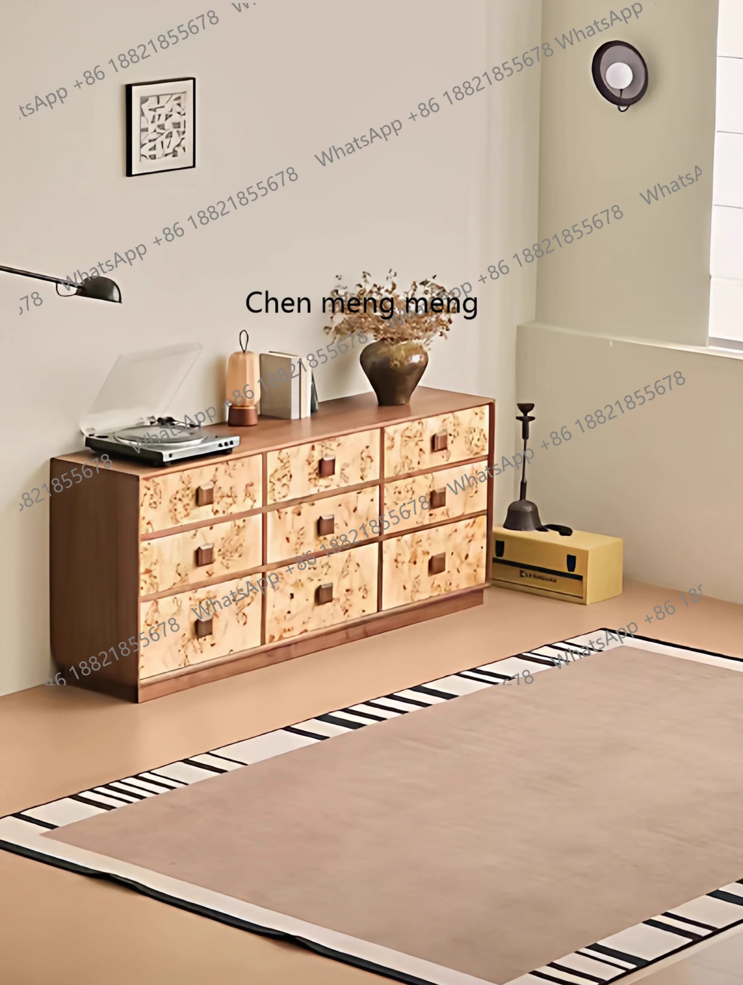X Medieval retro solid wood, storage chest, creative, artistic dining side, bedroom storage cabinet