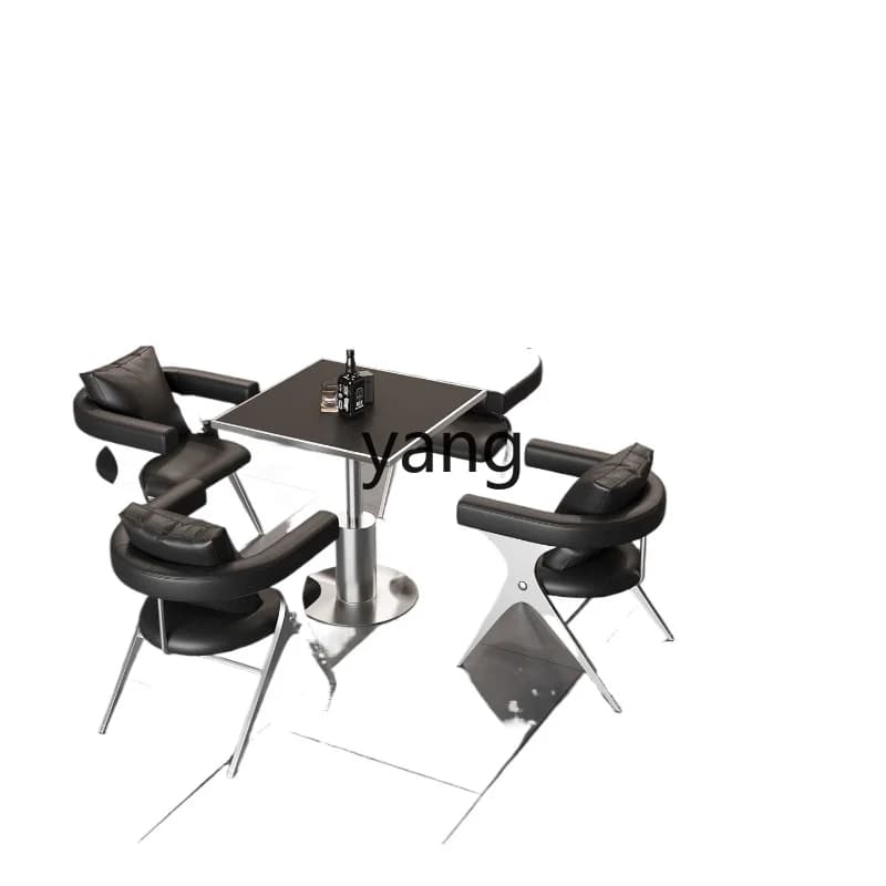 LMM Small Wine House Music Dining Bar Cafe Stainless Steel Card Seat Sofa