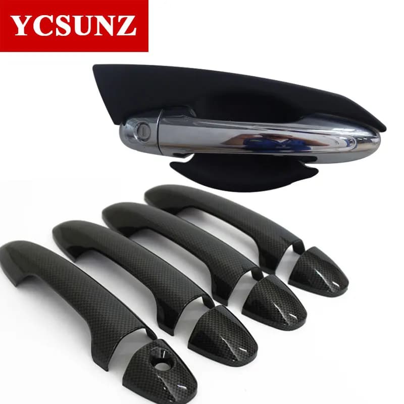 Carbon Fiber Door Handle Cover For Toyota Hilux Revo Rocco Fortuner Innova 2016-2025 4x4 4x2 SR5 for toyota Rav4 2016-2018