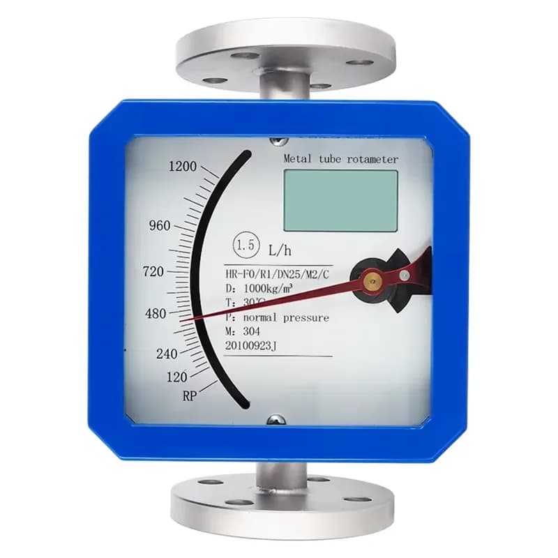for Gas Flow Meter Variable Area Horizontal Small Stainless Steel Rotameter Flange Connection +/-1% Accuracy OEM/ODM
