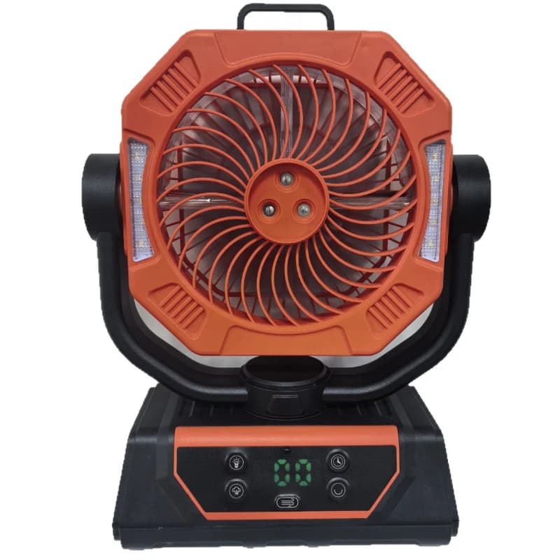 Outdoor camping fan cooling portable camping porous spray fan charging silent shaking head