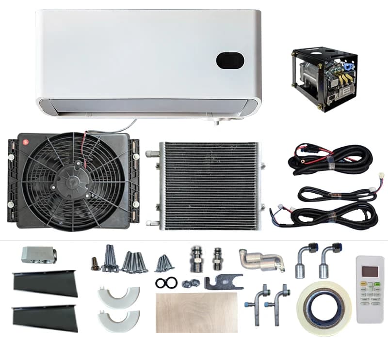 Electric Mini Split Inverter  caravan 110V Motorhome 24V 12V 12 Volt RV air Conditioner