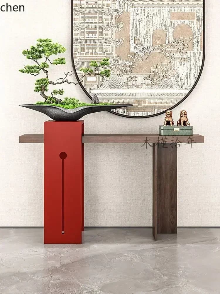 DSA Solid wood entrance table classical style end view cabinet supply table simple wall long case