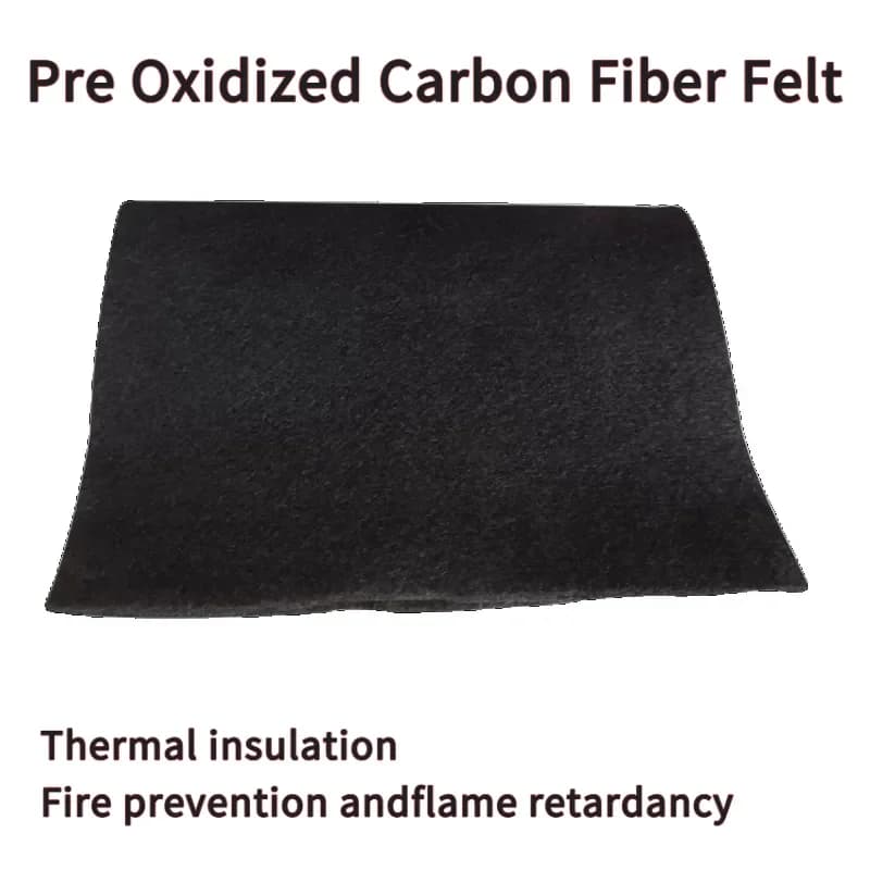 Pre Oxidized Carbon Fiber Felt, High Temp Insulation Fireproof Non-Prickly Felt For Industrial Oven & Automotive