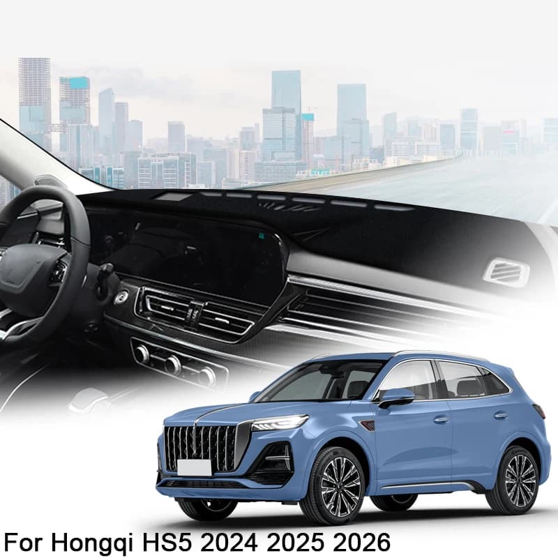 Fit For Hongqi HS5 2024 2025 2026 Car Dashboard Protective Mat Shade Cushion Pad Rose Carpet Mat Cover Automobiles Accessories