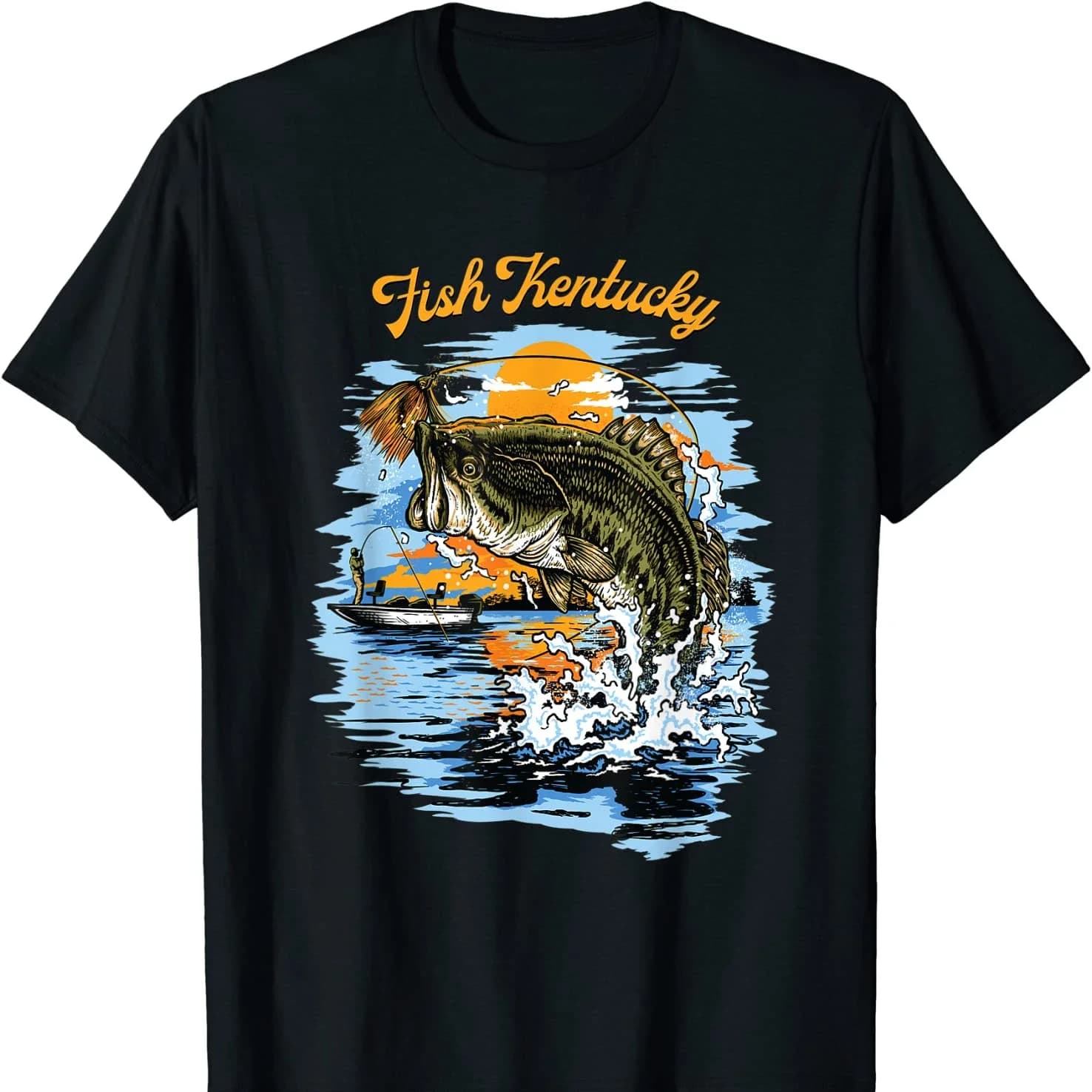 Fishing Largemouth Bass Fisherman Angler Gift T Shirt. New 100% Cotton Short Sleeve O-Neck T-shirt Casual Clothing Mens Top