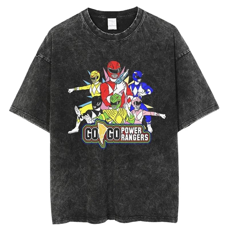 Japanese Anime Super Sentai Series T Shirt  Print Oversized T Shirt Fashion Hip Hop T-Shirts Streetwear Casual Tops Unisex