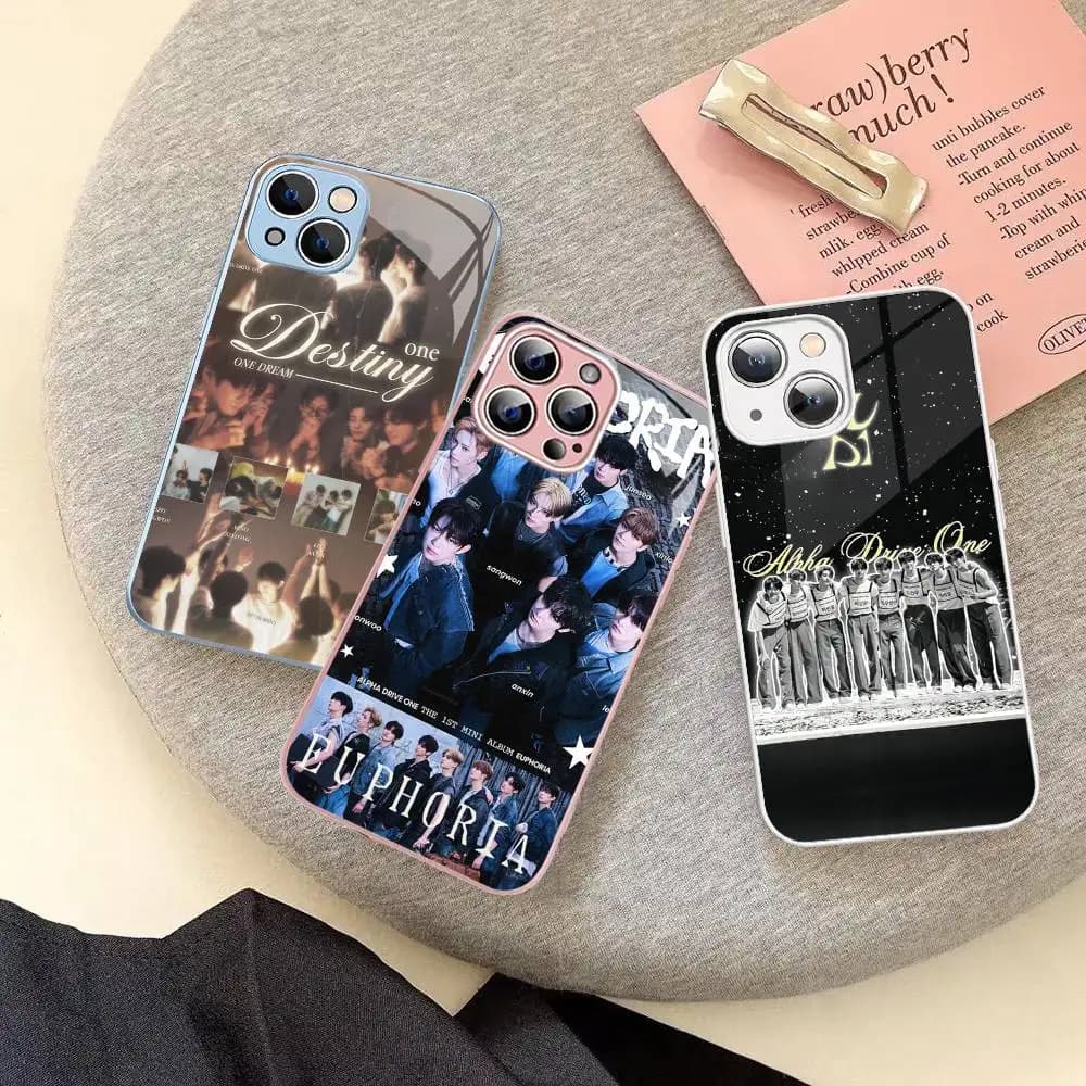 Kpop Group ALPHA DRIVE ONE Tempered Glass For Iphone 14 13 12 11 Pro Mini XS MAX 14Plus X XS XR Cover