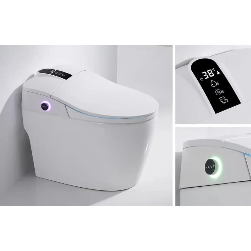 Latest Design Floor Mounted P-trap WC Smart Toilet Large Electric Press Toilet Smart With Water Close
