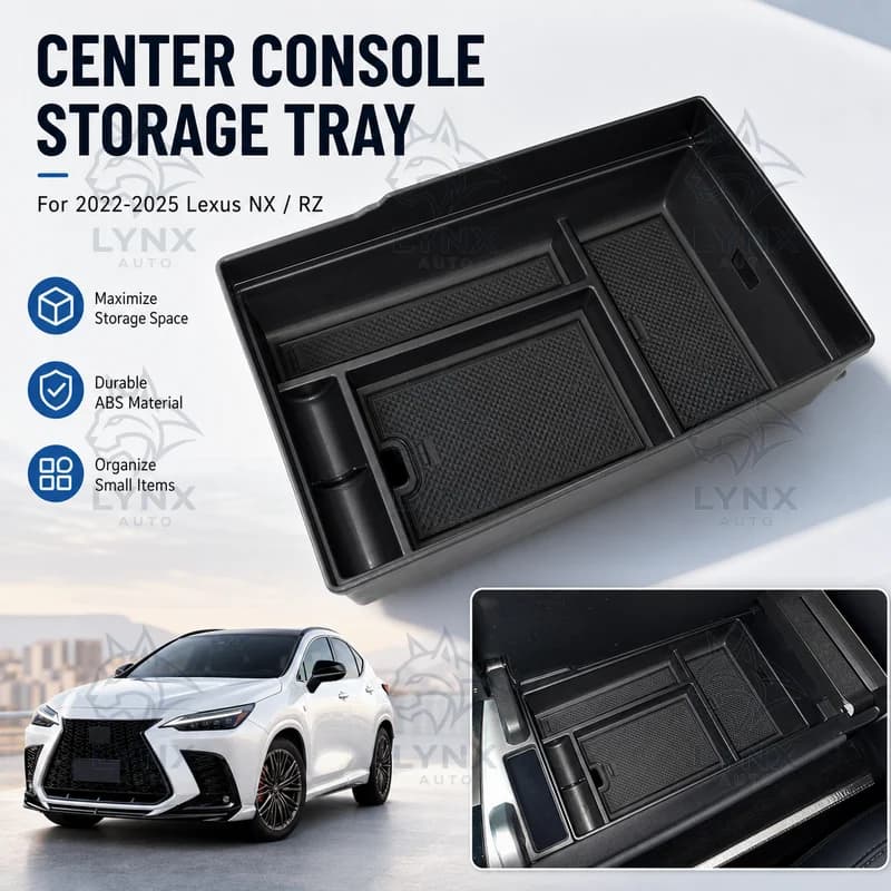 For 2022-2025 Lexus NX Center Console Armrest Storage Box Container Insert Tray RZ Car Organizer Vehicle Accessories