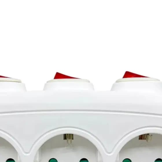 To 3 EU Power Socket Adapter 16A 250V With Individual Switches Fireproof PP Converter For European Outlet Extension