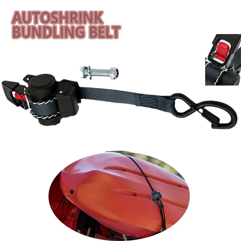 Auto Retractable Ratchet Tie Down Straps, Cargo Straps With Double Hook For Motorcycle Luggage, Convenient Fast Binding Preve