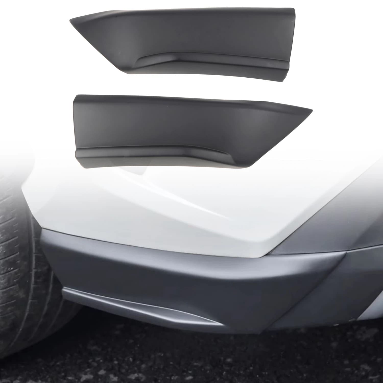 For Toyota RAV4 2019-2024 Matte Black Front Side Bumper Vent Cover Trim Overlay ABS Exterior Car Accessories 2pcs