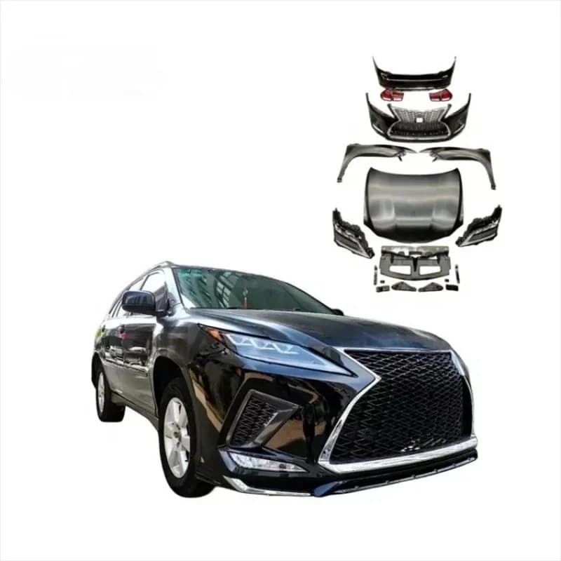 Upgrs for 2004-2008 RX330 Replace RX350 front and rear bumper grille hood fender headlights taillight body kit
