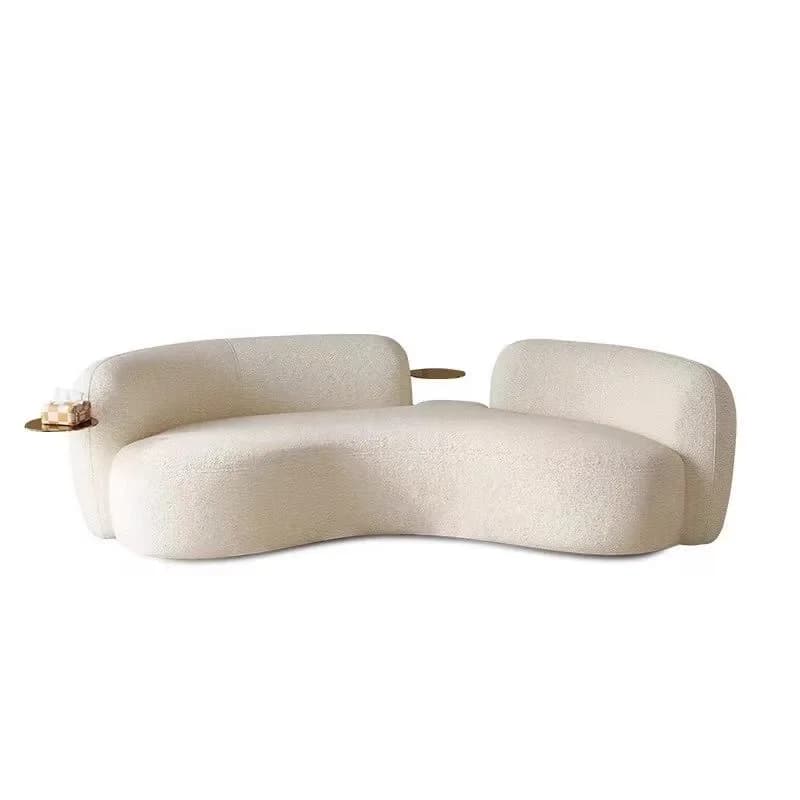 CX Creative Living Room Sofa Pea Sofa High Quality Lamb Fleece Fabric Curved Modern Extremely Light Luxury
