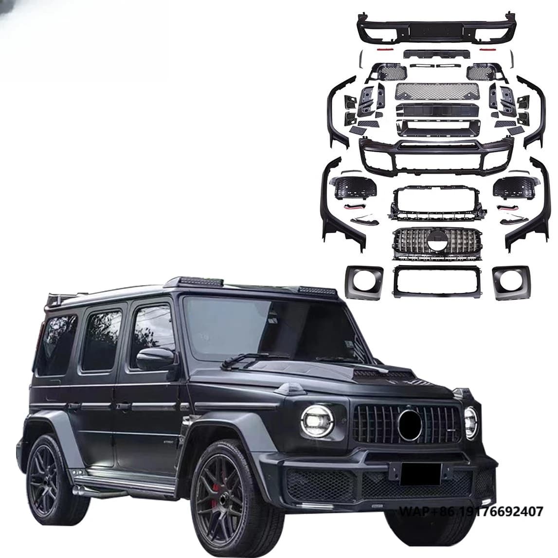Factory Hot Sale Body Kit for MercedesBenz G-Class G500 G550 W463A W464 19-22 Update to Sport B-Brabus Style Bumper+Grille