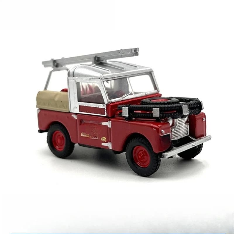 Fire engine car model, Jeep alloy collection ornament, trolley 1:76