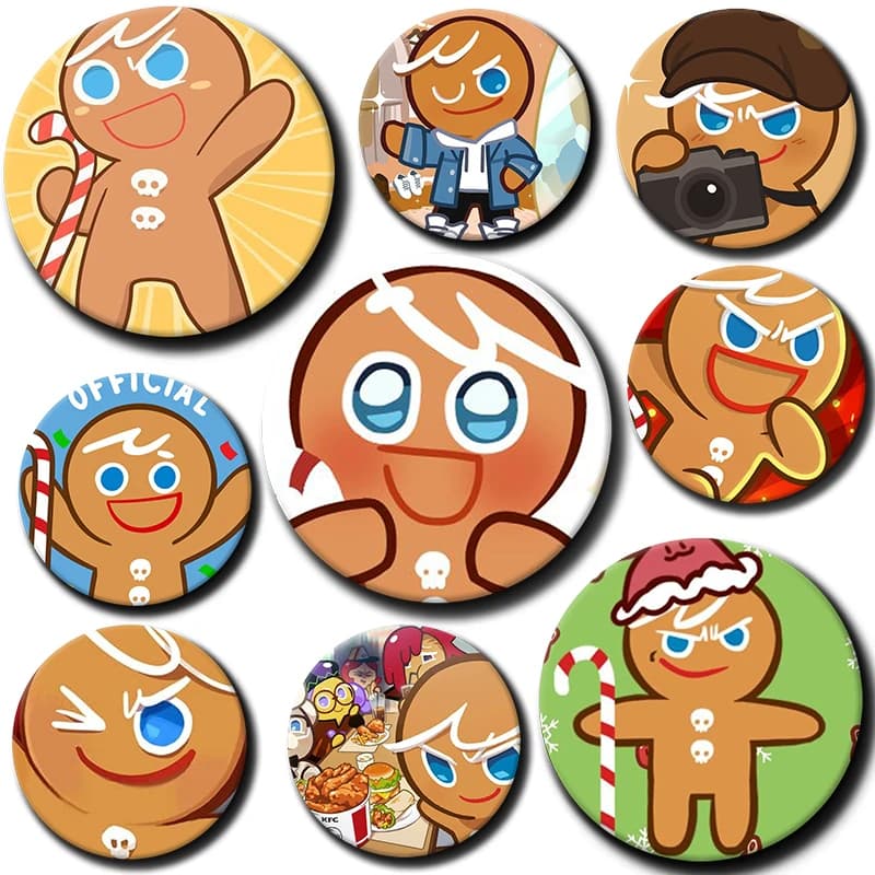 Cartoon Character B-Brave Cookie Soft Button Pin Badge Anime Acheron Brooch Creative Badge for Backpack Clothes Decoration Gift