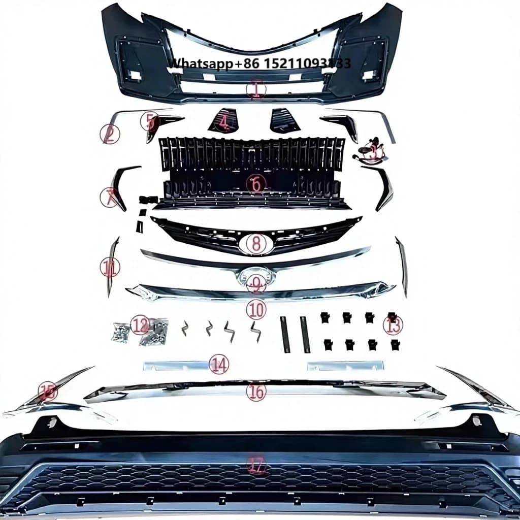 New Style Front and Rear Bumpers Plastic Body Kit Luxury Design Easy Installation for 2012-2013 for for