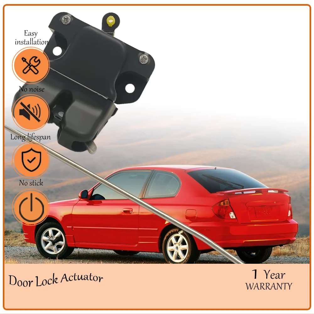 Rear Gate Lock Mechanism With a rod,Fit With Accent 2005-2011, Durable Rod Type Rear Trunk Lock OE 81230-1E000,812301E000