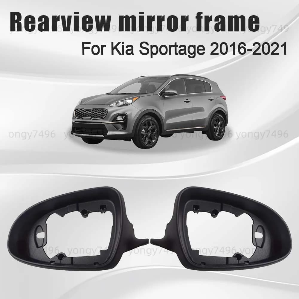 Replace Protective Cover Black Rearview Mirror Frame For Kia Sportage 2016 2017 2018 2019 2020 2021 Accessories Upgrade