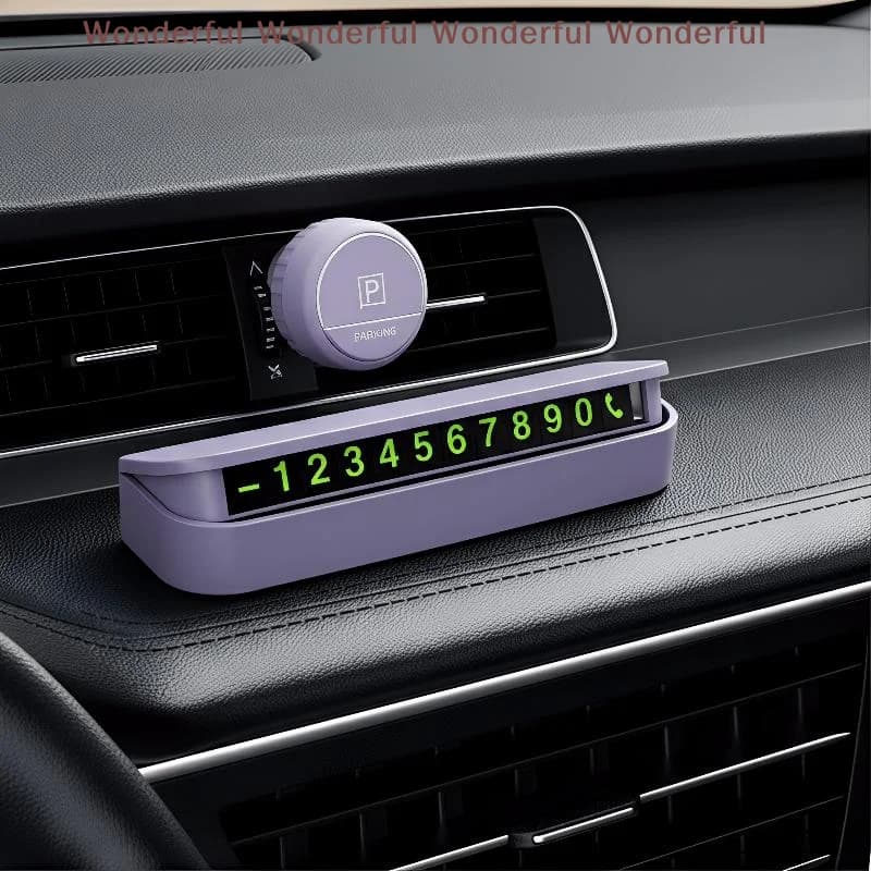 Temporary Car Parking Phone Number Plate Hidden 6 Digit Telephone Card Board for Vehicle Dashboard Contact Display