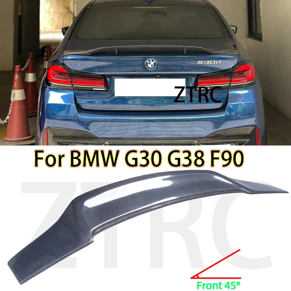 Car Spoiler For BMW 5 Series G30 G38/F90 M5 R Style Real carbon fiber material Rear Spoiler Trunk wing 2016-2024