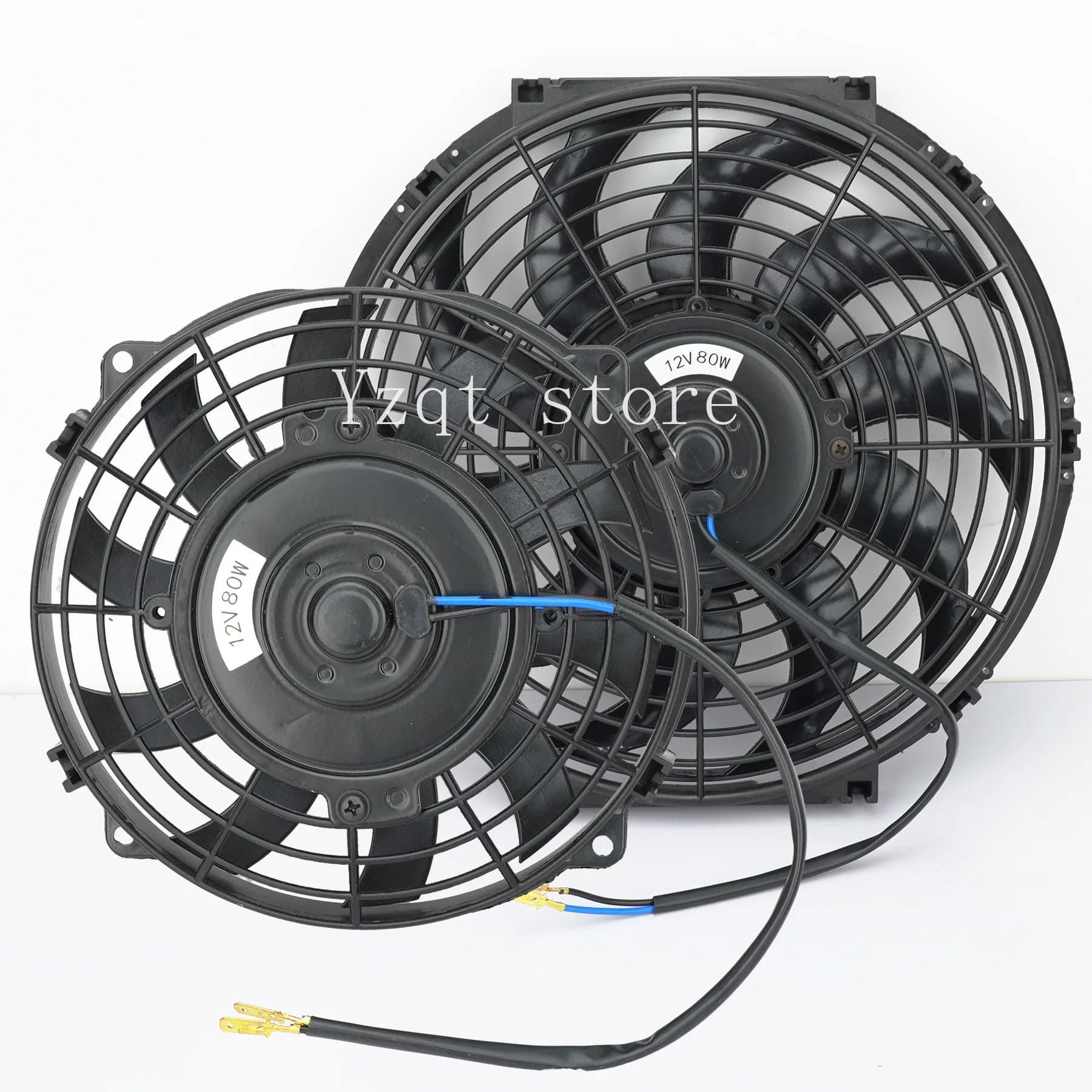 Automotive cooling fan universal 12V 80W120W ultra-thin push-pull electric radiator cooling fan kit