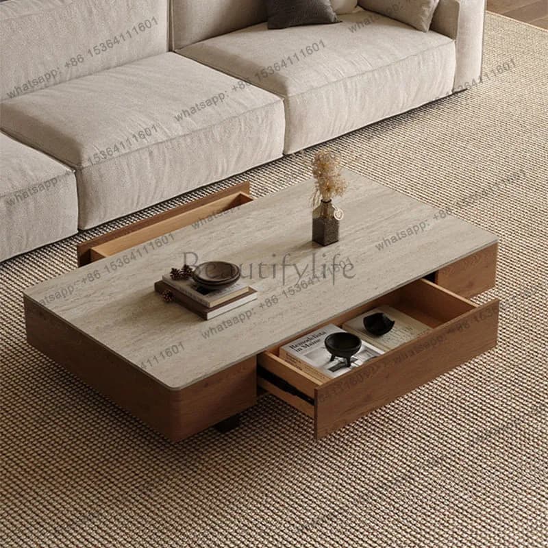 LD Writing Modern Coffee Table Luxury Living Room Storage Designer Organizer Side Table Standing Mesa Auxiliar Trendy