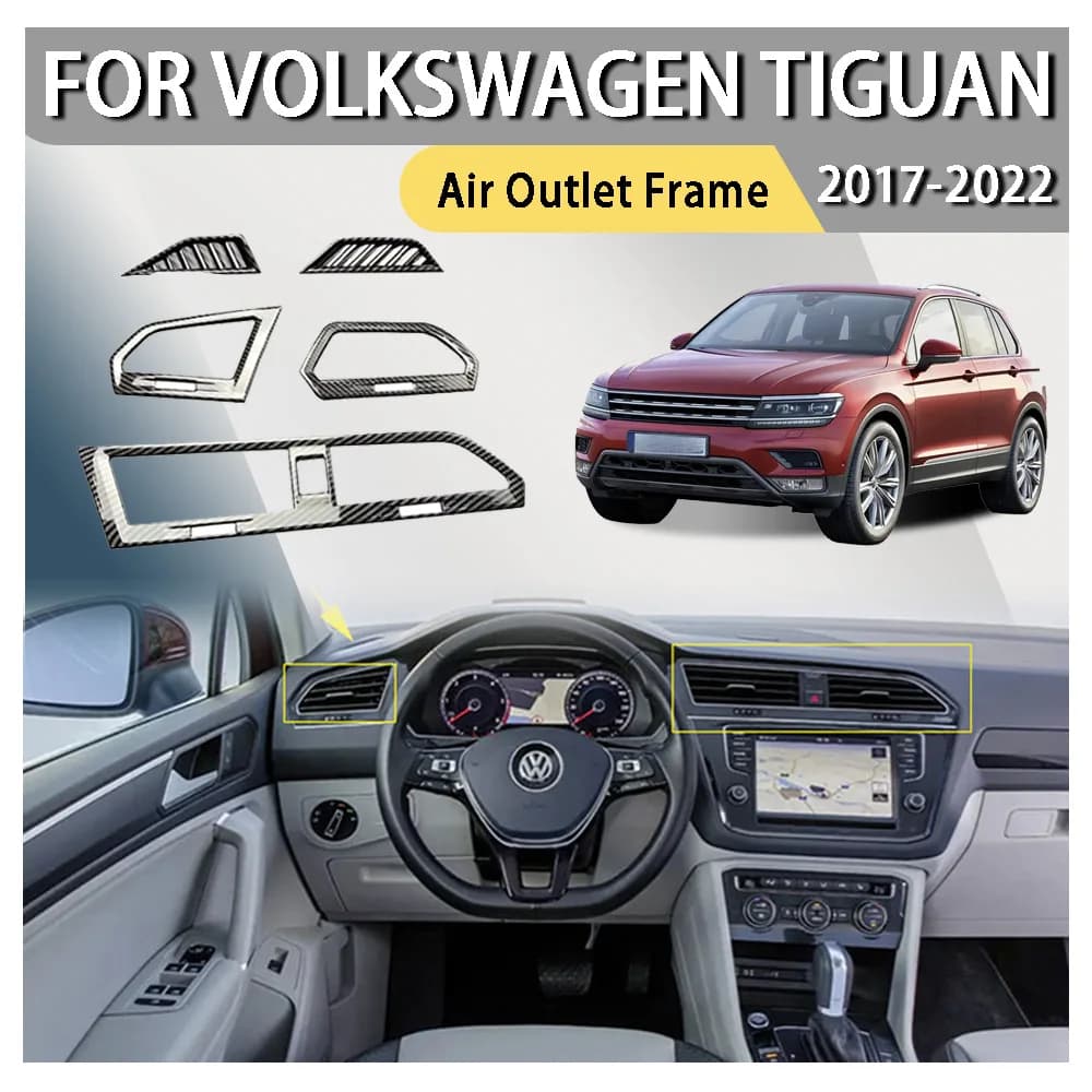 Car Styling Cars Accessories Car Upgrade Air Outlet Frame For Volkswagen Tiguan 2017 2018 2019 2020 2021 2022 Car Decoration