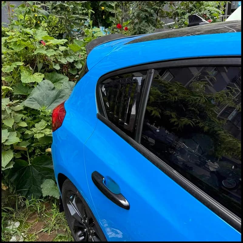 Car Styling For Ford Focus 2019-2022 Rear Window Blind Shades Louver Vent Molding Cover Sticker Trim Decorate Auto Accessories