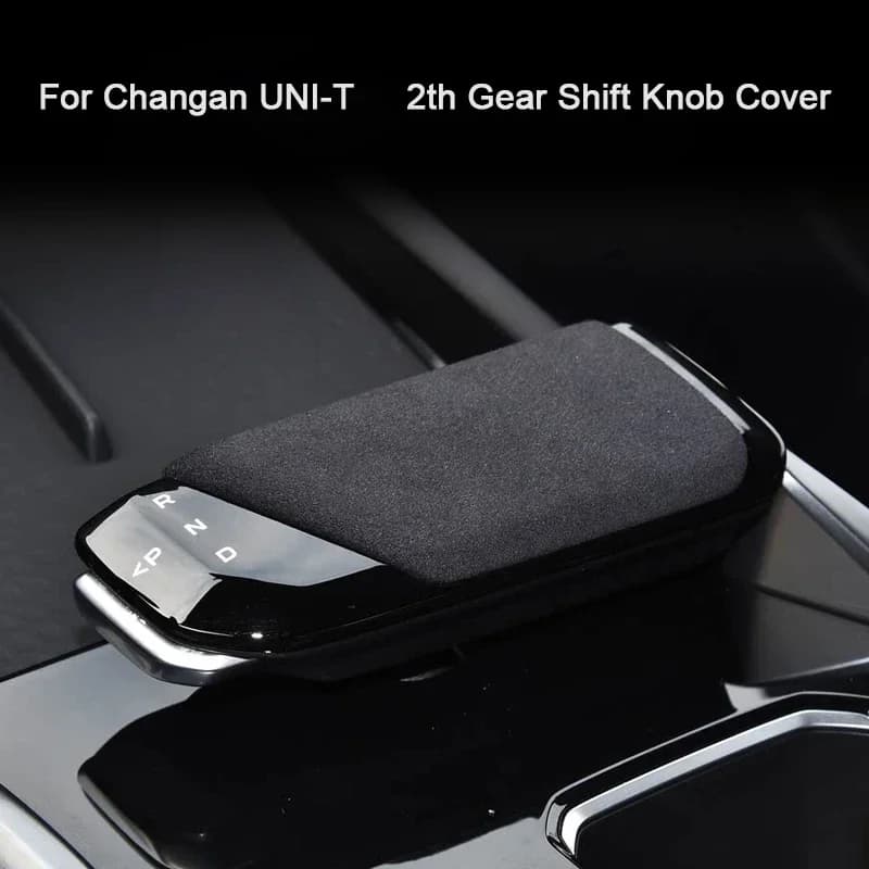 For Changan UNI-T Unit 2023 2024 2025, Super Suede Car Gear Shift Knob Trim Cover Gears Shell Gear Lever Head Case Accessories