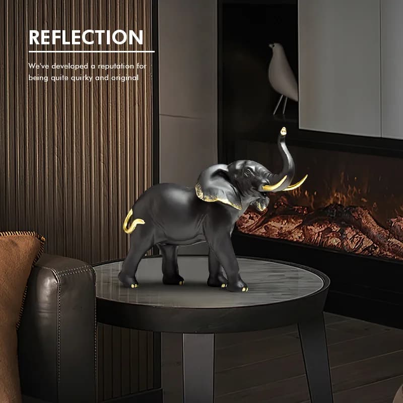 1pcs Creative Modern Decor Animal Resin Elephant Statues & Figurines Sculpture Living Room Table Ornaments Crafts