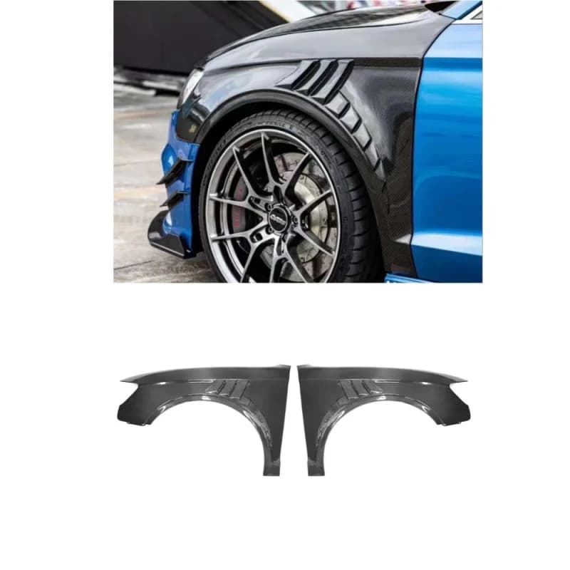 Carbon Fiber TK Style Fender Side Air Vent Trim Cover for Audi A3 S3 8V 2017-2019 Body Kit Exterior 2pcs