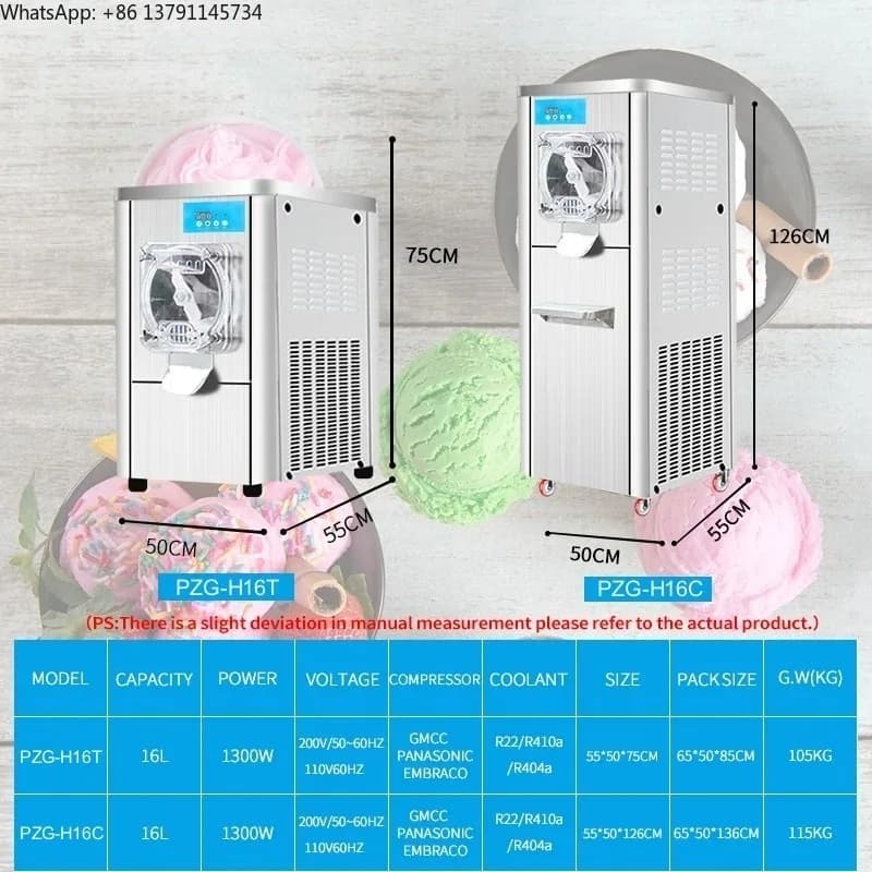 Mini Countertop Batch Freezer Commercial Italian Gelato Hard Ice Cream Maker Machine Making