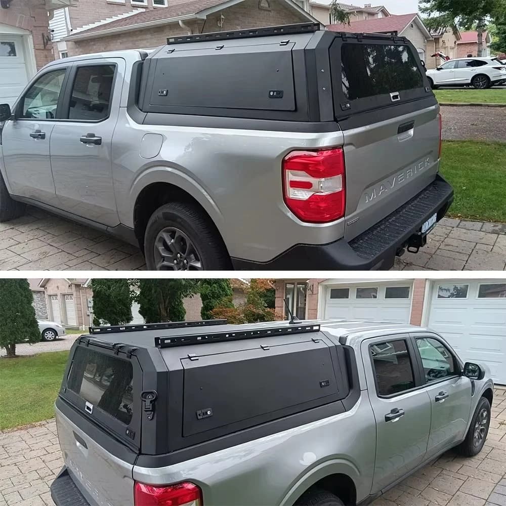 Customized LOGO Truck Canopy  with Roof Rack for Ford Maverick 4x4 off Road Accessories Truck Cap Anti-rust Camping for Ford