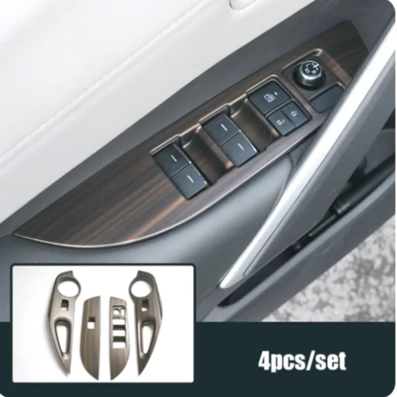 LHD ABS Window Glass Lift Switch Panel Cover Trim Decoration Lamp Frame Sticker For Toyota Corolla Cross XG10 2022 2023 2024+