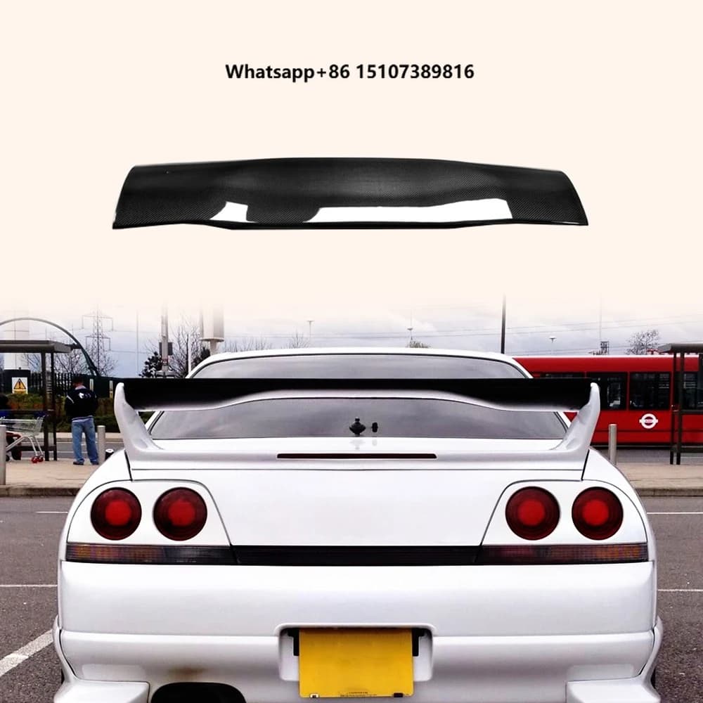 For Skyline R33 GTR Coupe 1995-98 AS Style Shibi Spoiler Blade Carbon