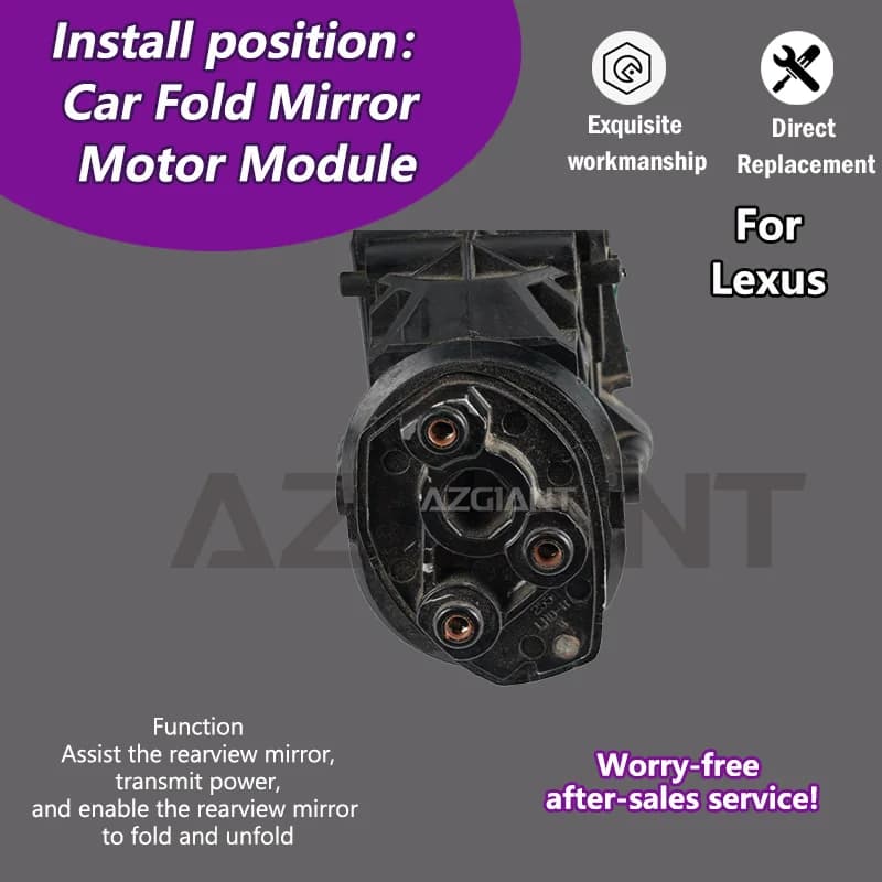 AZGIANT For 2018-2023 Lexus UX260h Car Power Folding Unit Mirror Actuator Motor Replacement Part car accessories 12V DC