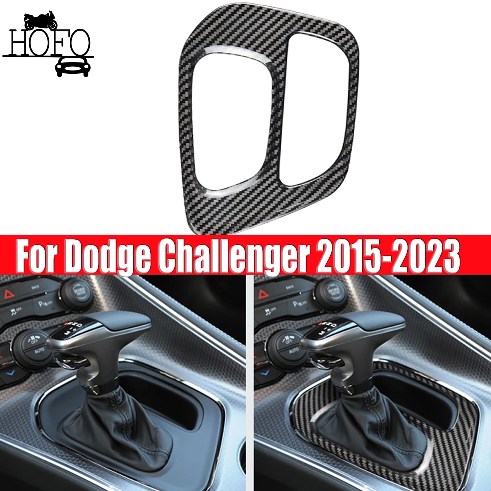 For Dodge Challenger 2015-2023 Center Gear Shift Panel Cover Trim