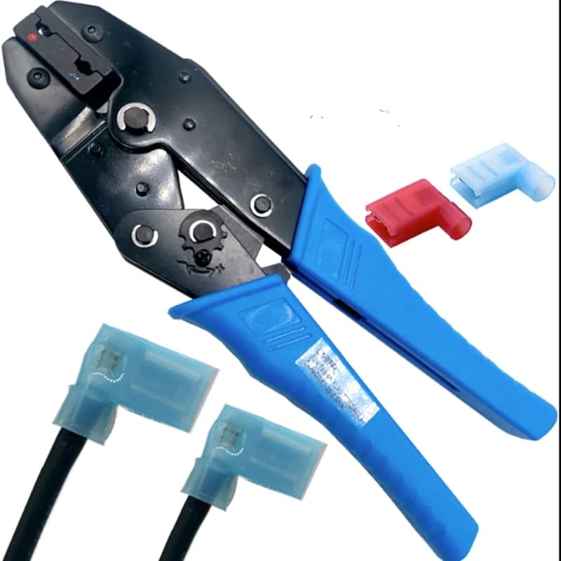 Terminals Crimping Pliers HS-056FL/07FL/08FL for 4.8,6.3 Non-insulated/Insulated 1.5-2.5mm² 20-13AWG Connectors Tools