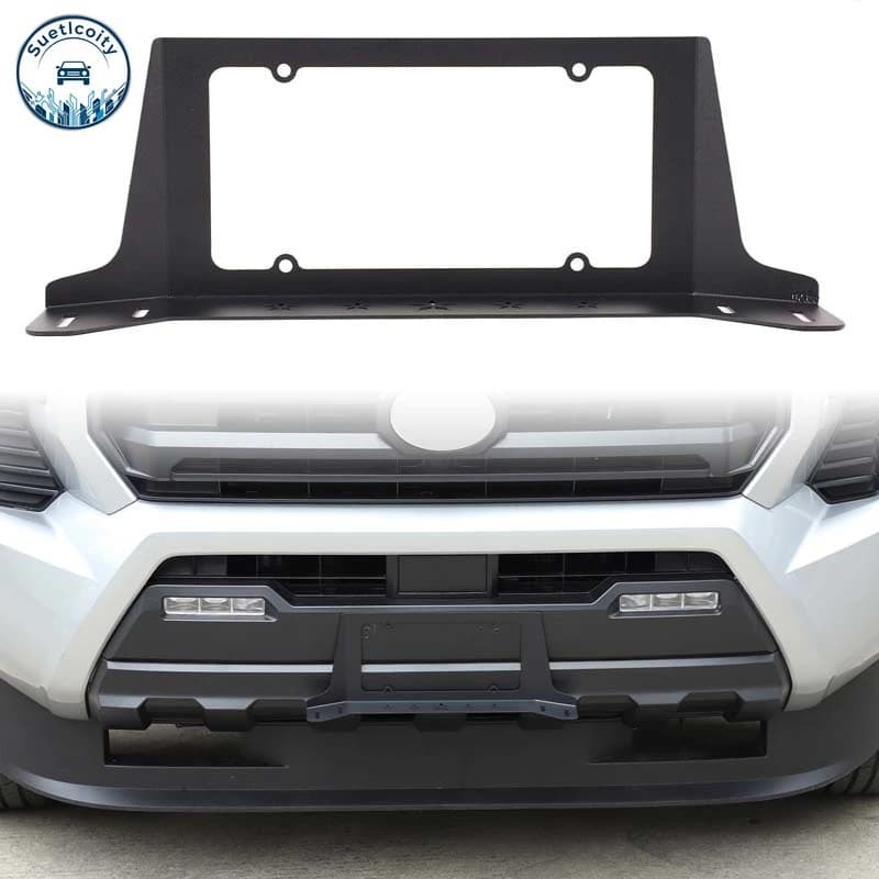 Exterior Car Accessories For Toyota Tacoma 2024-26 Aluminum Alloy Car Front Rear Bumper License Plate Bracket Holder US Version