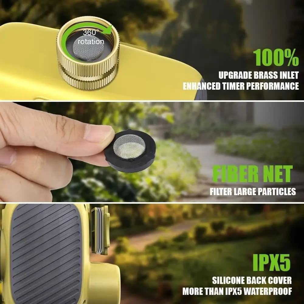 IPX5 Waterproof Digital Water Flow Meter Brass Inlet Accurate Water Consumption Test Meter Movable Joint Multifunctional