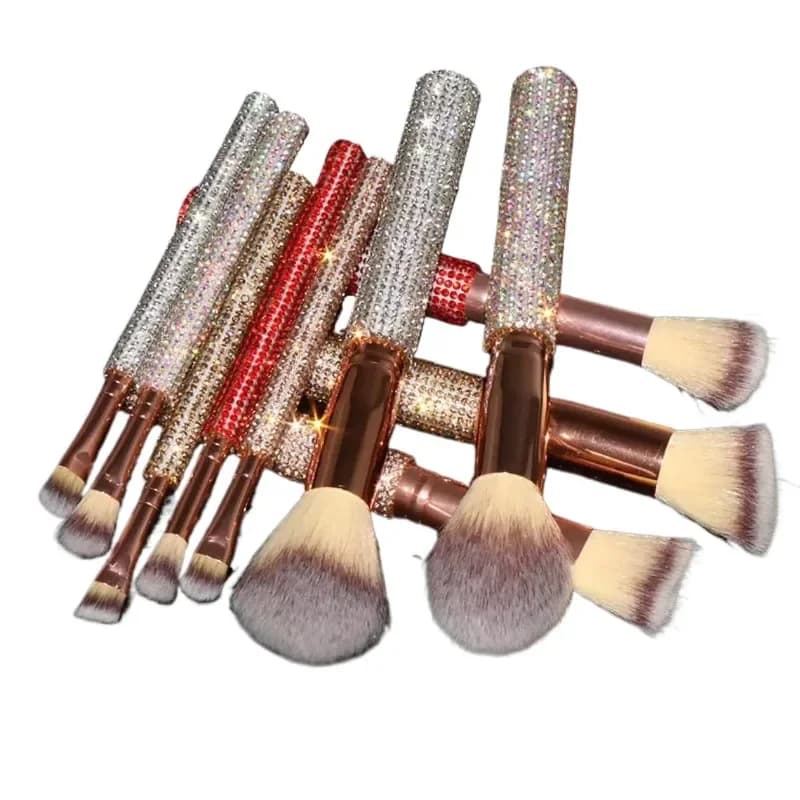 Quality Rhinestone Makeup Brushes Makeup Brush Set Sparkling Makeup Brushes